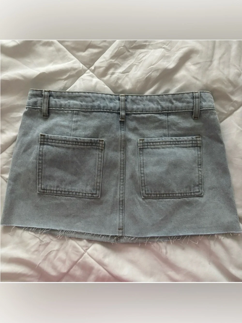 NWT Edikted Deniem Mini Skirt - Picture 2 of 7